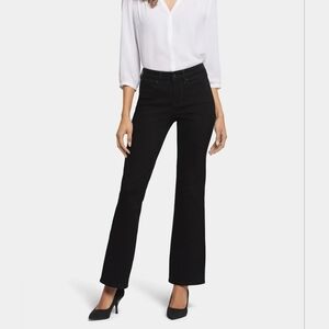 NYDJ size 14 High Rise Slim Flared Blake Jeans Stretch‎ Lift Tuck Black Rinse